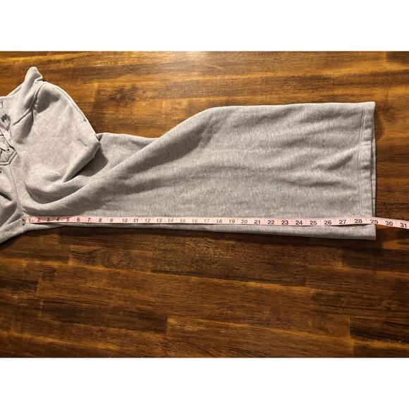 Victoria's Secret Women’s Small Sweatpants Wide Leg Fleece Lace Up Pants Grey - Picture 12 of 13